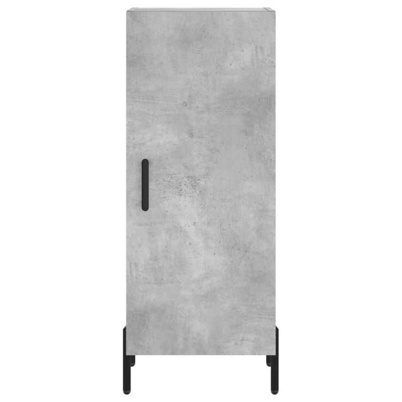 Servantă, gri beton, 34,5x34x90 cm, lemn compozit