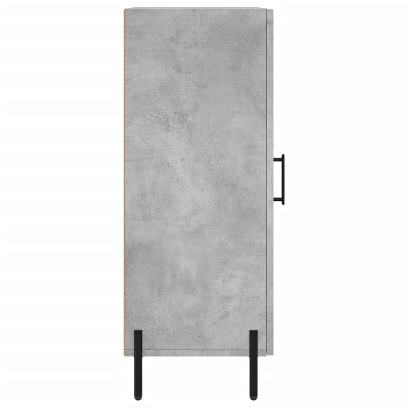 Servantă, gri beton, 34,5x34x90 cm, lemn compozit