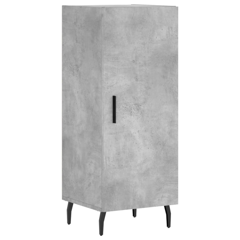 Servantă, gri beton, 34,5x34x90 cm, lemn compozit