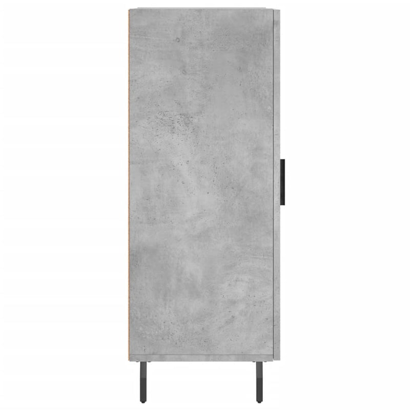 Servantă, gri beton, 34,5x34x90 cm, lemn compozit