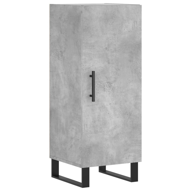 Servantă, gri beton, 34,5x34x90 cm, lemn compozit