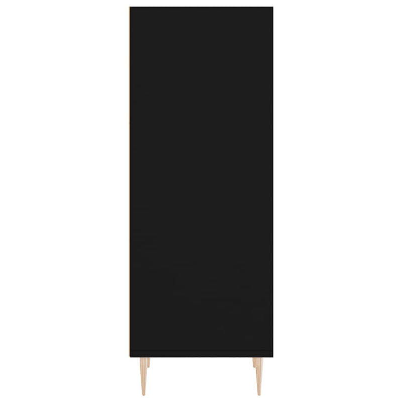 Servantă, negru, 34,5x32,5x90 cm, lemn compozit