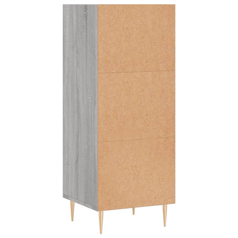 Servantă, gri sonoma, 34,5x32,5x90 cm, lemn compozit