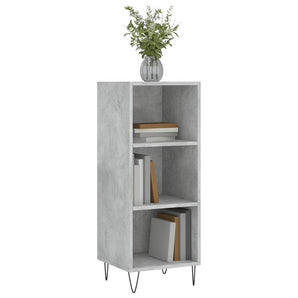 Servantă, gri beton, 34,5x32,5x90 cm, lemn prelucrat
