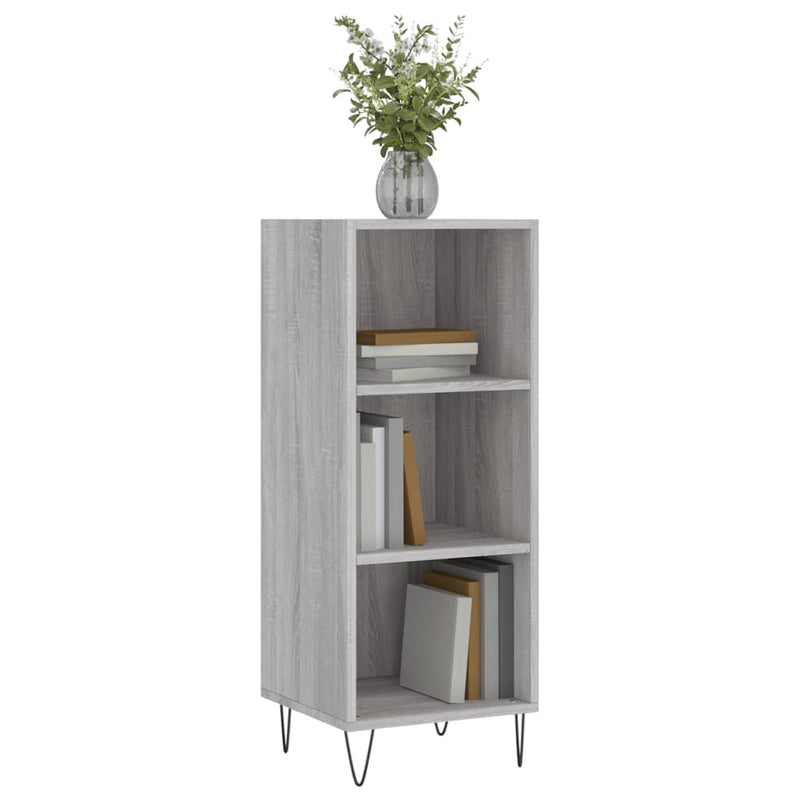 Servantă, gri sonoma, 34,5x32,5x90 cm, lemn compozit