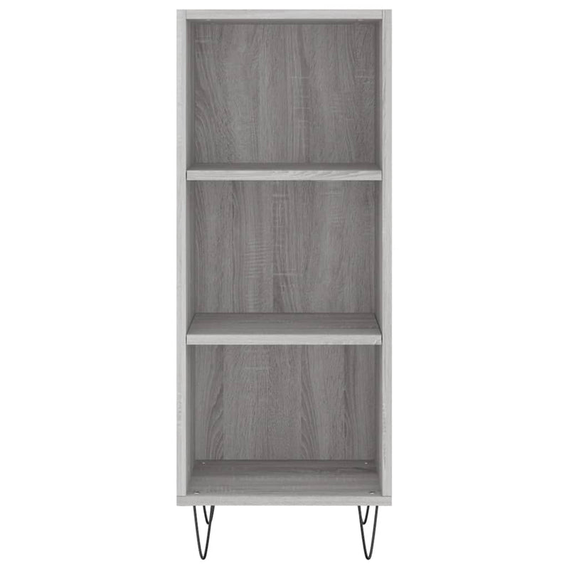 Servantă, gri sonoma, 34,5x32,5x90 cm, lemn compozit