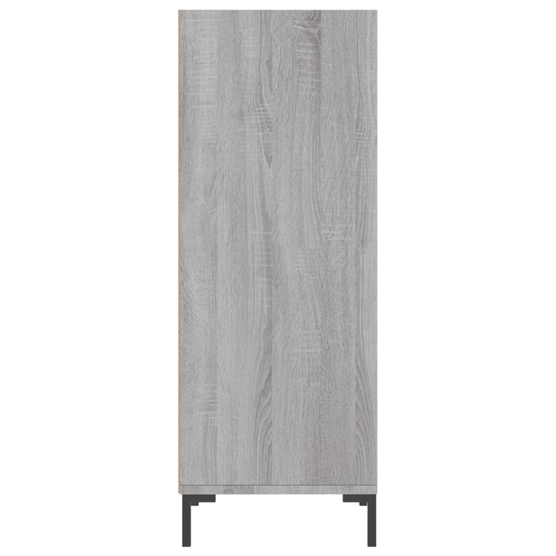 Servantă, gri sonoma, 34,5x32,5x90 cm, lemn compozit