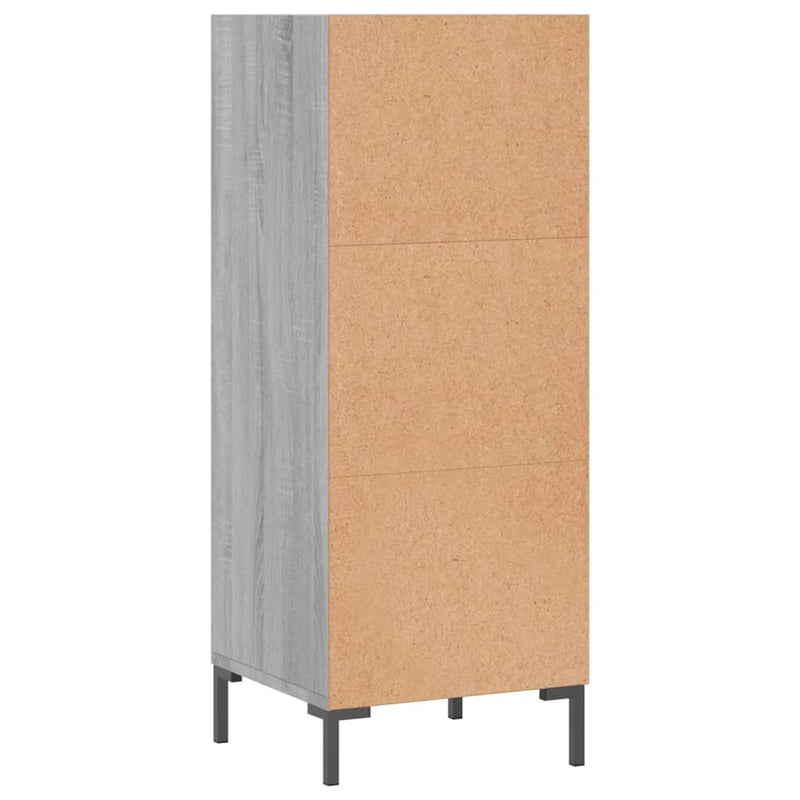 Servantă, gri sonoma, 34,5x32,5x90 cm, lemn compozit