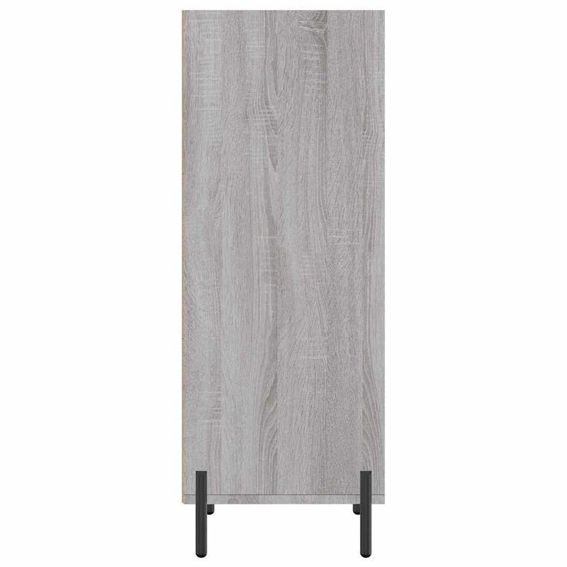 Servantă, gri sonoma, 34,5x32,5x90 cm, lemn compozit