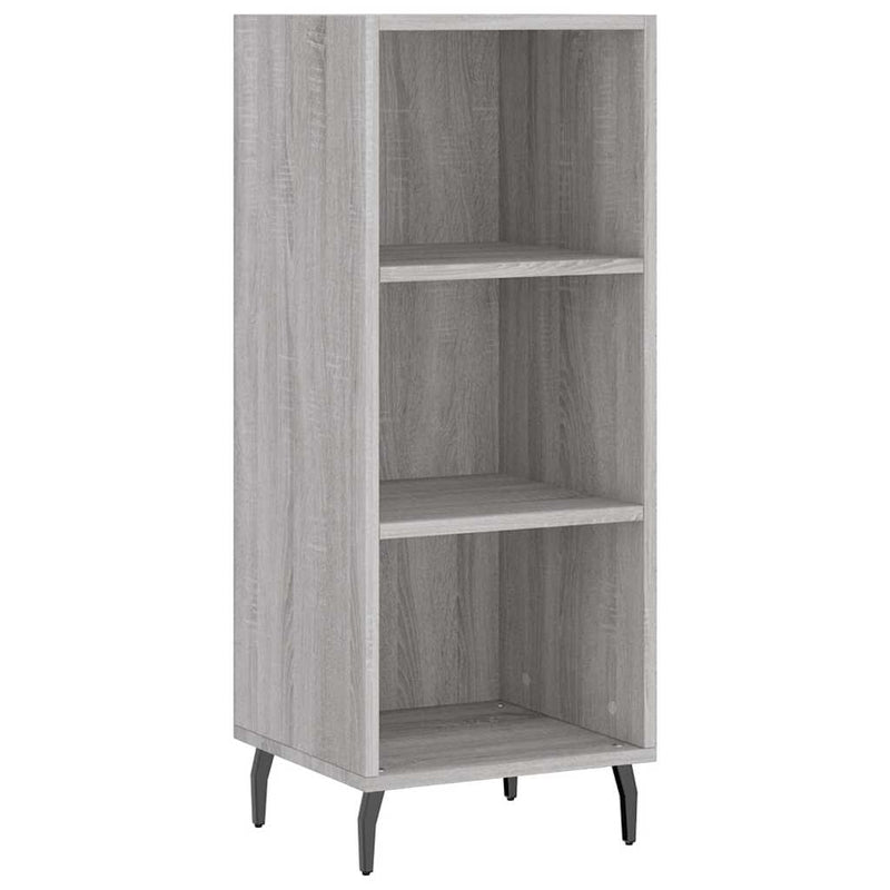 Servantă, gri sonoma, 34,5x32,5x90 cm, lemn compozit