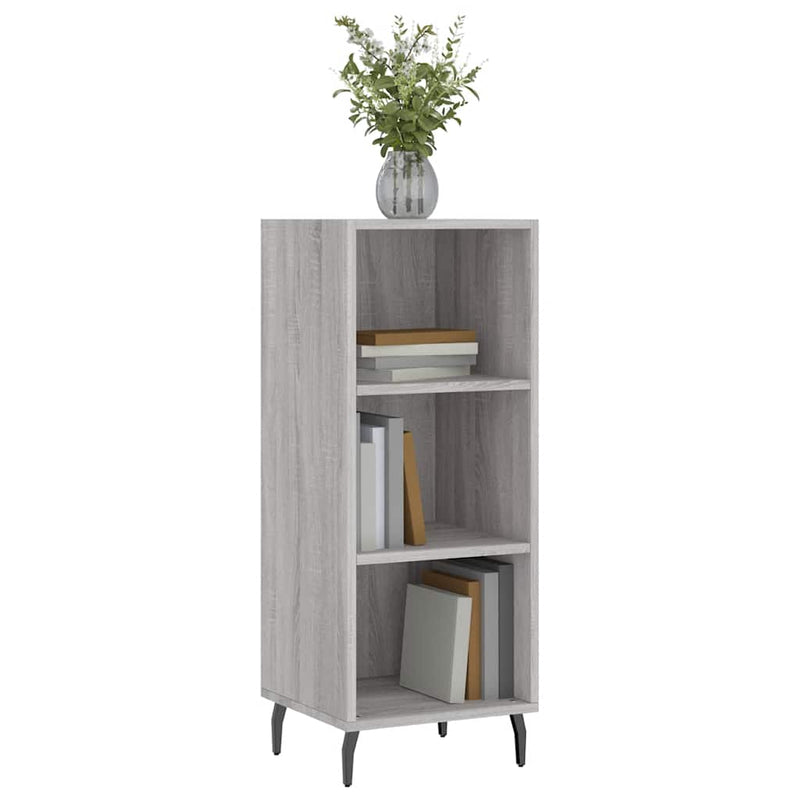 Servantă, gri sonoma, 34,5x32,5x90 cm, lemn compozit
