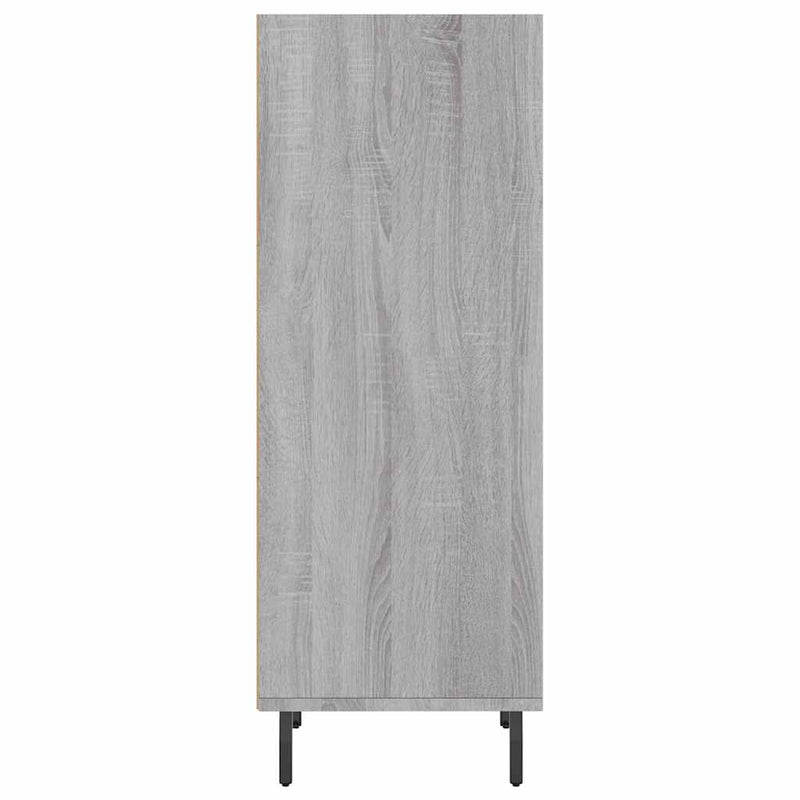 Servantă, gri sonoma, 34,5x32,5x90 cm, lemn compozit