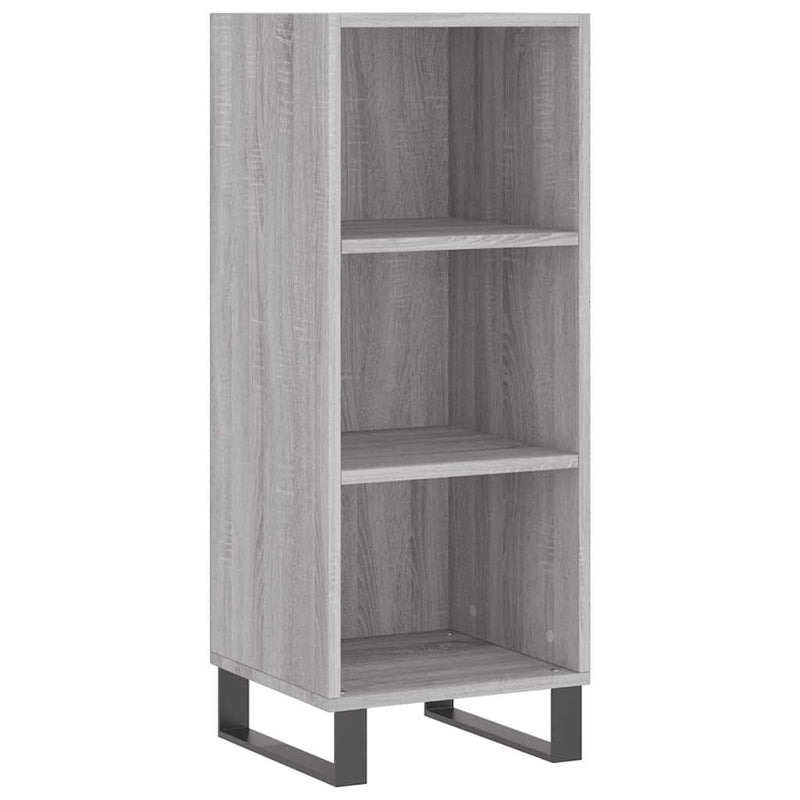 Servantă, gri sonoma, 34,5x32,5x90 cm, lemn compozit