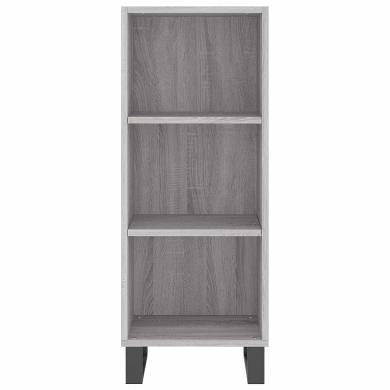 Servantă, gri sonoma, 34,5x32,5x90 cm, lemn compozit