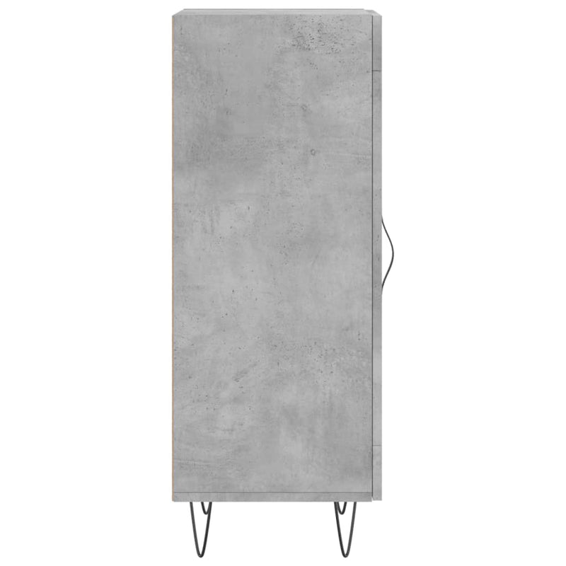 Servantă, gri beton, 34,5x34x90 cm, lemn compozit