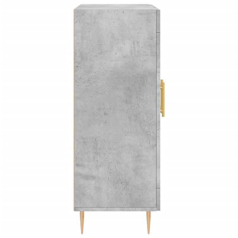 Servantă, gri beton, 69,5x34x90 cm, lemn compozit