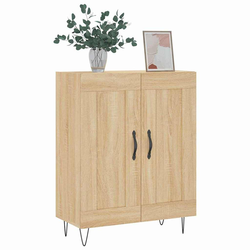 Bufet Stejar sonoma 69,5 x 34 x 90 cm Lemn Ingineresc și Fier