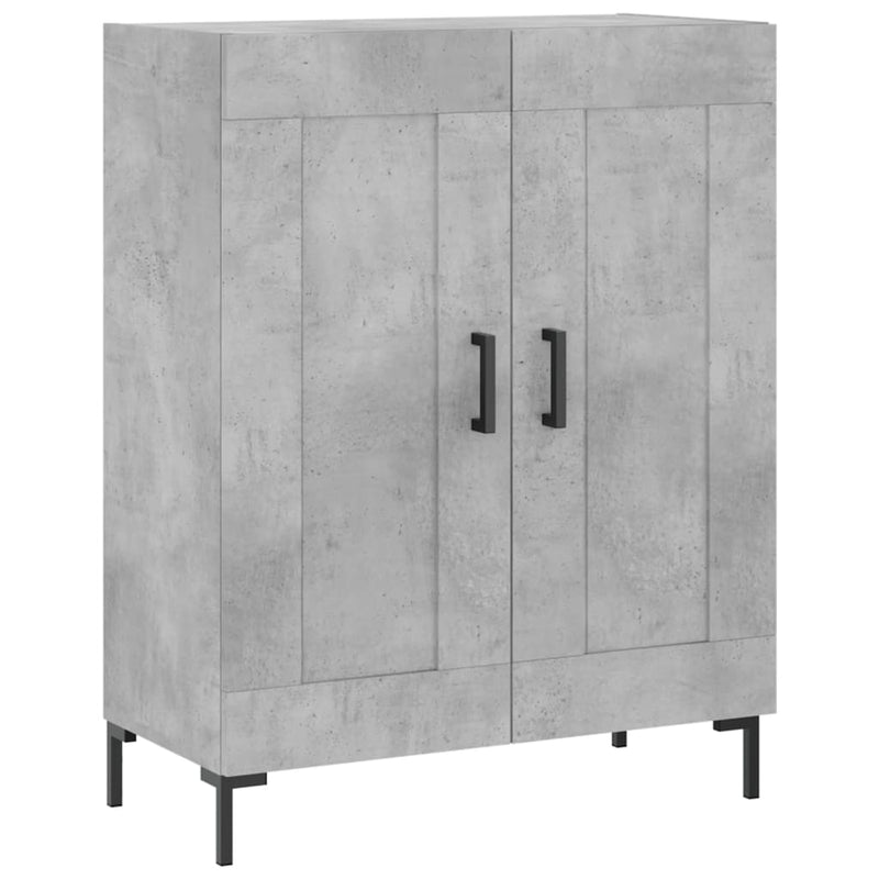 Servantă, gri beton, 69,5x34x90 cm, lemn compozit
