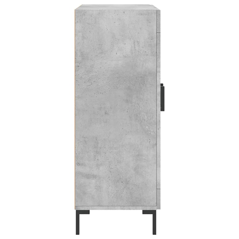 Servantă, gri beton, 69,5x34x90 cm, lemn compozit
