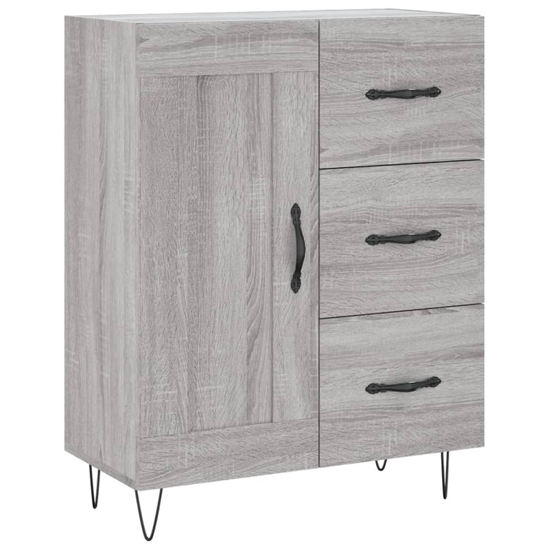 Servantă, gri sonoma, 69,5x34x90 cm, lemn compozit