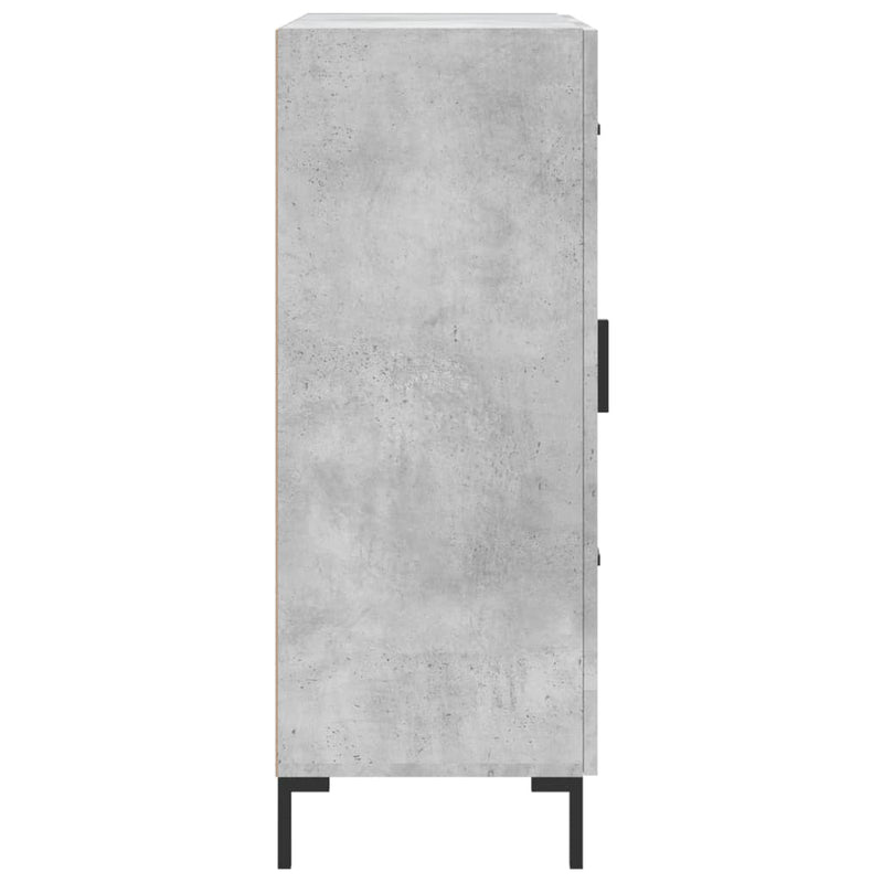Servantă, gri beton, 69,5x34x90 cm, lemn compozit