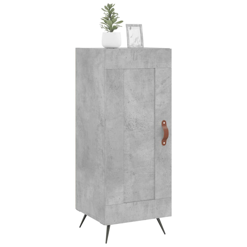 Servantă, gri beton, 34,5x34x90 cm, lemn compozit