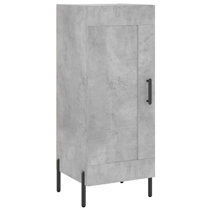 Servantă, gri beton, 34,5x34x90 cm, lemn compozit