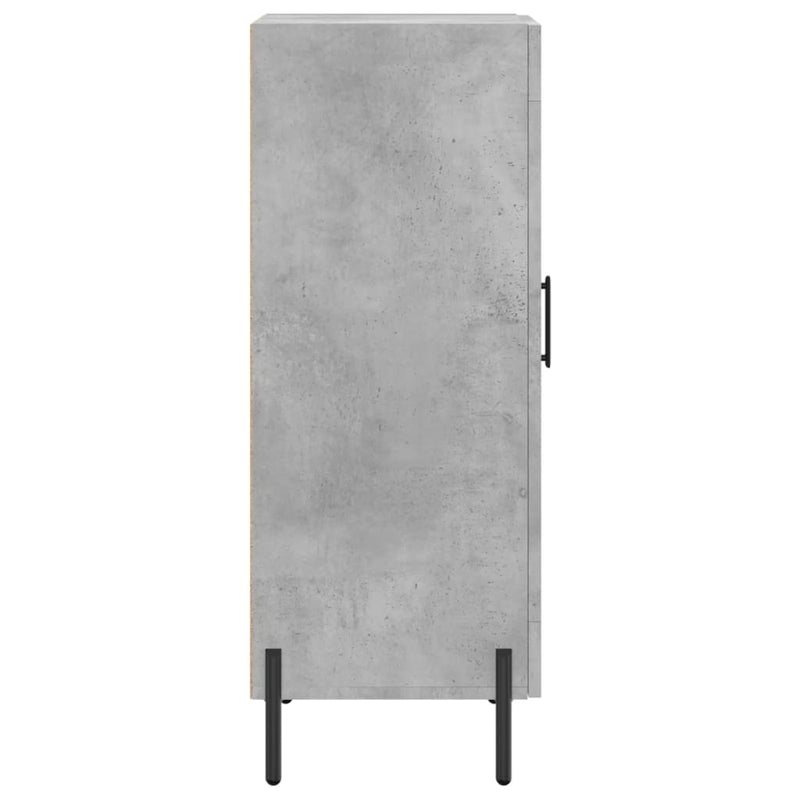 Servantă, gri beton, 34,5x34x90 cm, lemn compozit
