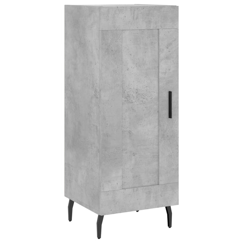 Servantă, gri beton, 34,5x34x90 cm, lemn compozit