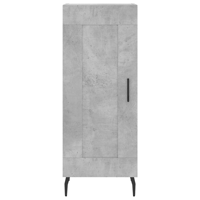 Servantă, gri beton, 34,5x34x90 cm, lemn compozit