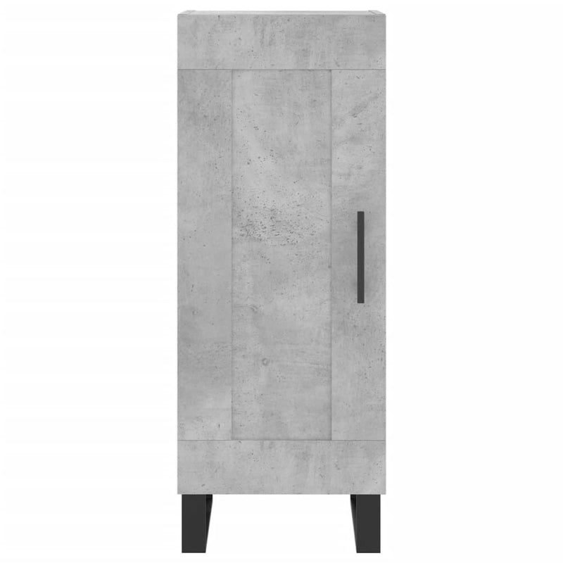 Servantă, gri beton, 34,5x34x90 cm, lemn compozit