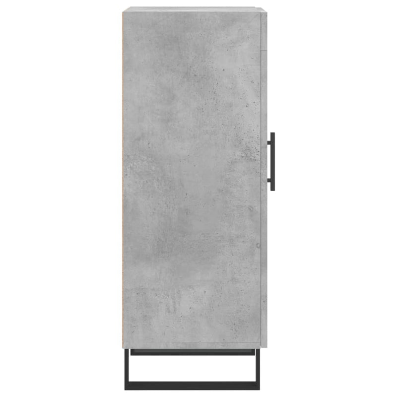 Servantă, gri beton, 34,5x34x90 cm, lemn compozit