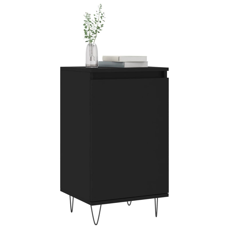 Dulapuri, 2 buc., negru, 40x35x70 cm, lemn prelucrat