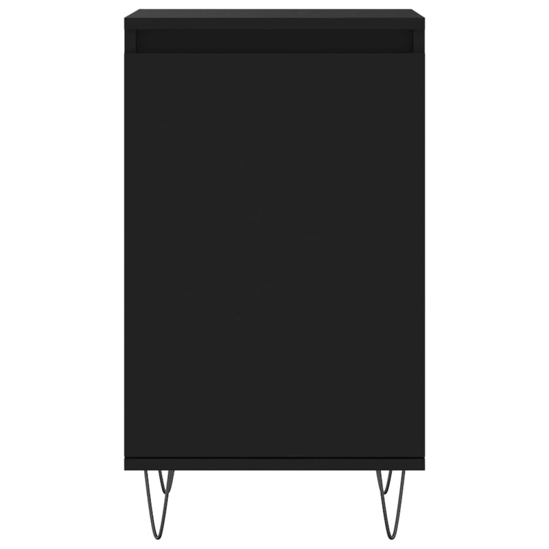 Dulapuri, 2 buc., negru, 40x35x70 cm, lemn prelucrat