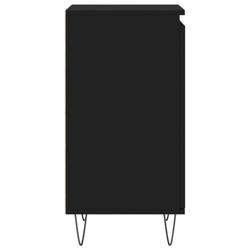 Dulapuri, 2 buc., negru, 40x35x70 cm, lemn prelucrat