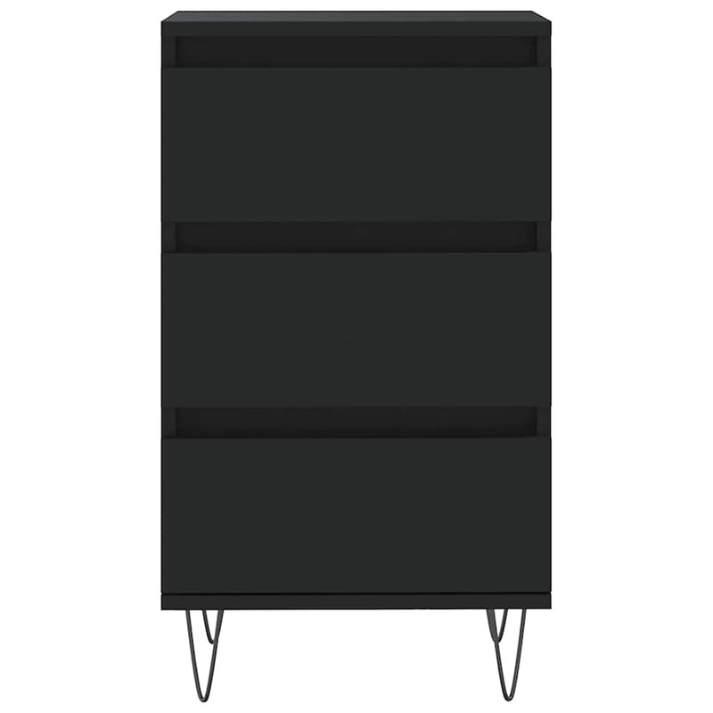 Dulap, negru, 40x35x70 cm, lemn prelucrat