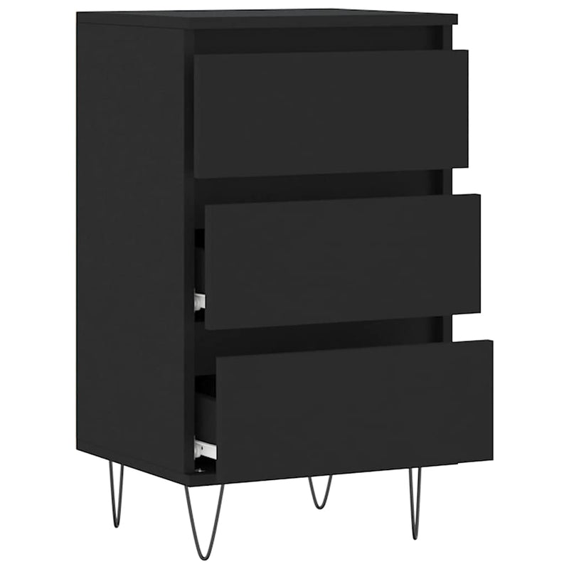 Dulap, negru, 40x35x70 cm, lemn prelucrat