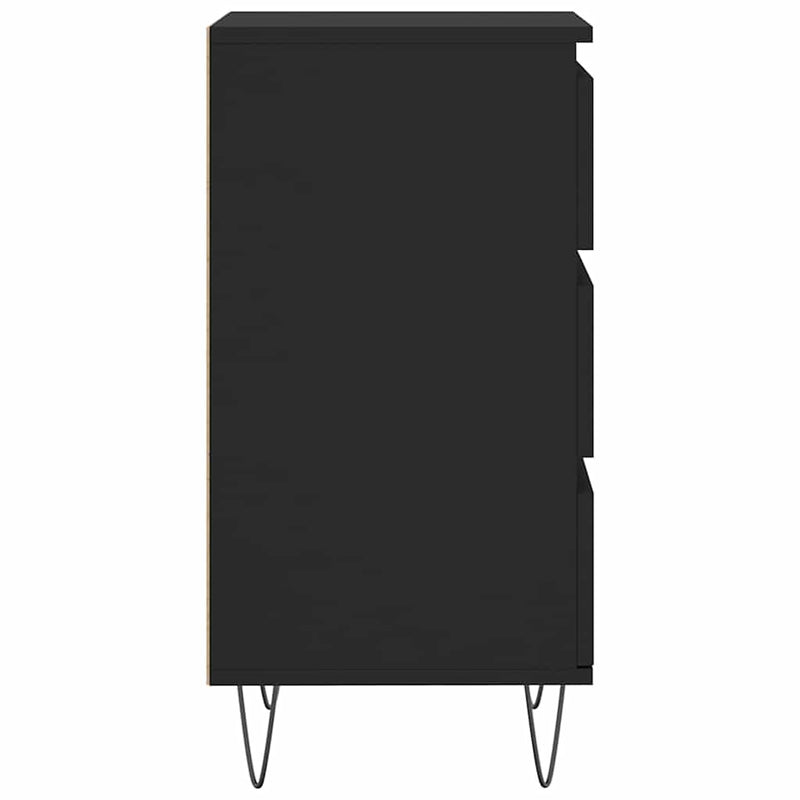 Dulap, negru, 40x35x70 cm, lemn prelucrat