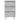 Dulap, gri beton, 40x35x70 cm, lemn prelucrat