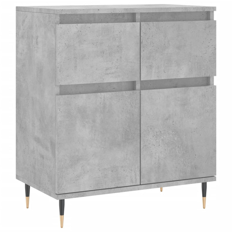 Servantă, gri beton, 60x35x70 cm, lemn prelucrat