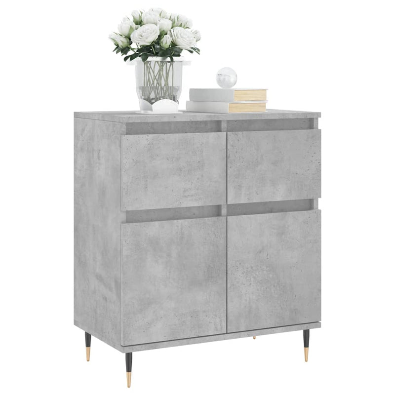 Servantă, gri beton, 60x35x70 cm, lemn prelucrat