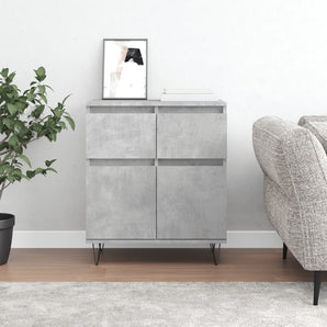 Servantă, gri beton, 60x35x70 cm, lemn prelucrat