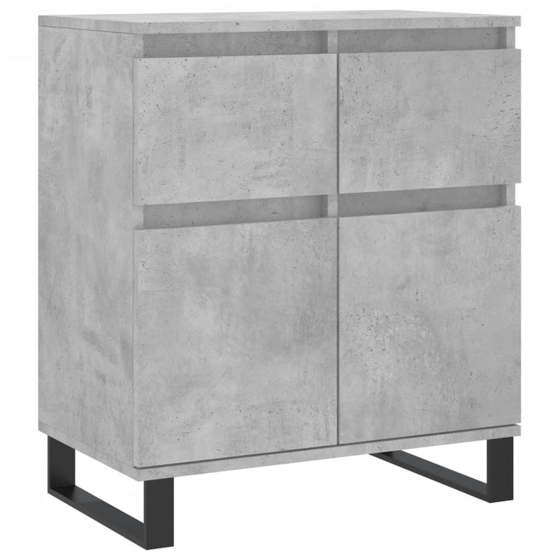 Servantă, gri beton, 60x35x70 cm, lemn prelucrat