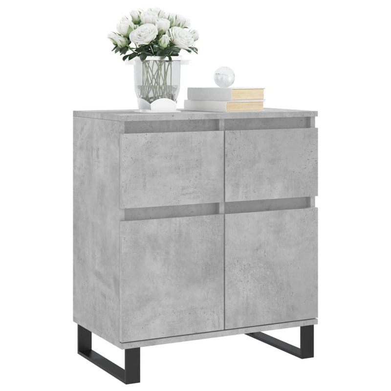 Servantă, gri beton, 60x35x70 cm, lemn prelucrat