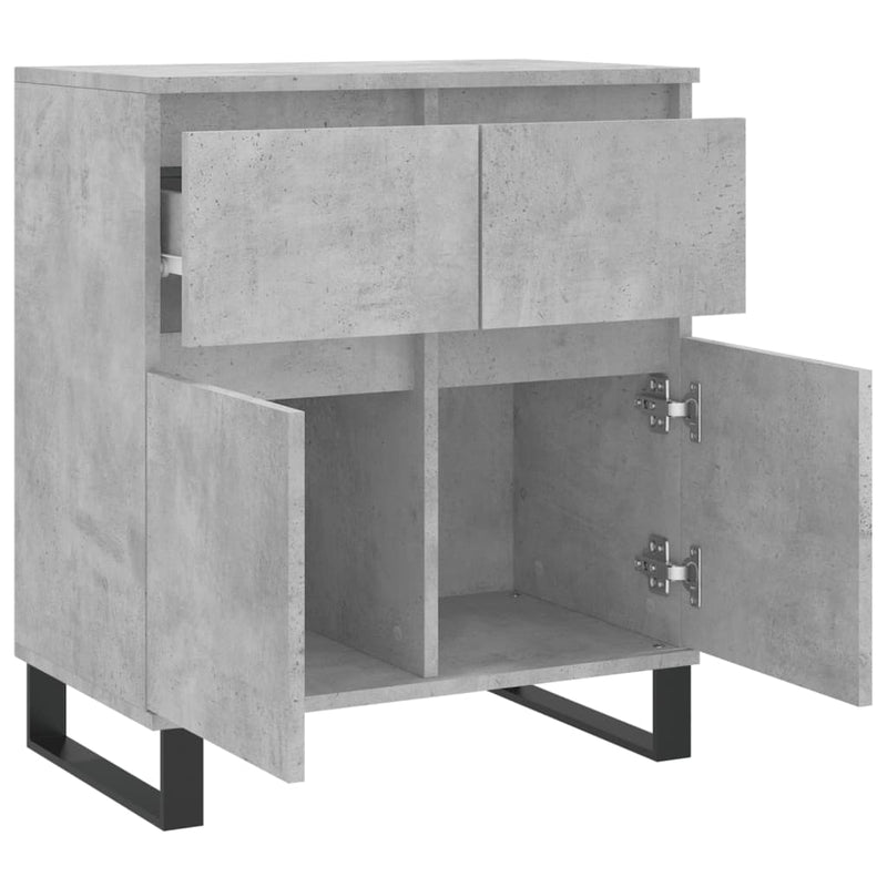 Servantă, gri beton, 60x35x70 cm, lemn prelucrat