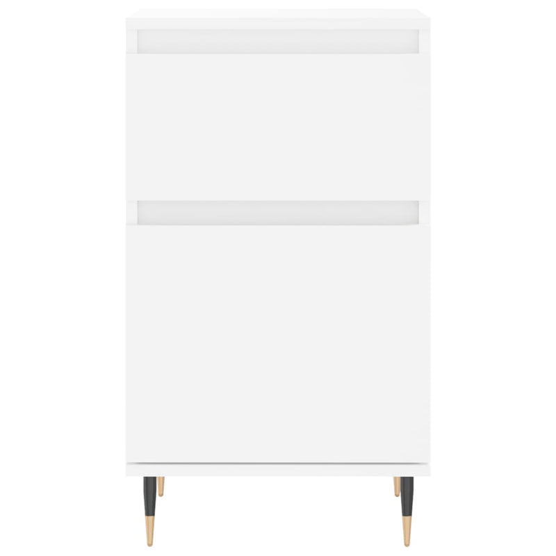 Servante, 2 buc., alb, 40x35x70 cm, lemn prelucrat