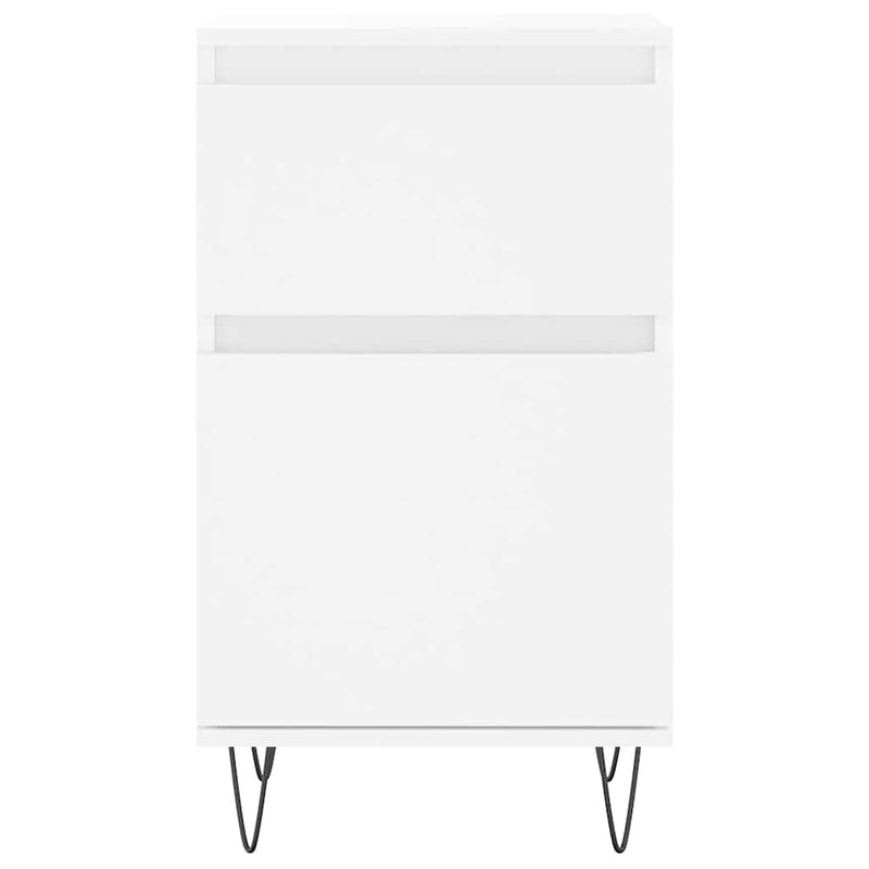 Servante, 2 buc., alb, 40x35x70 cm, lemn prelucrat