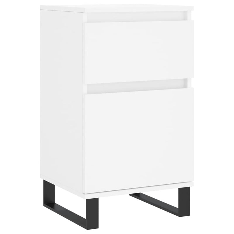 Servante, 2 buc., alb, 40x35x70 cm, lemn prelucrat