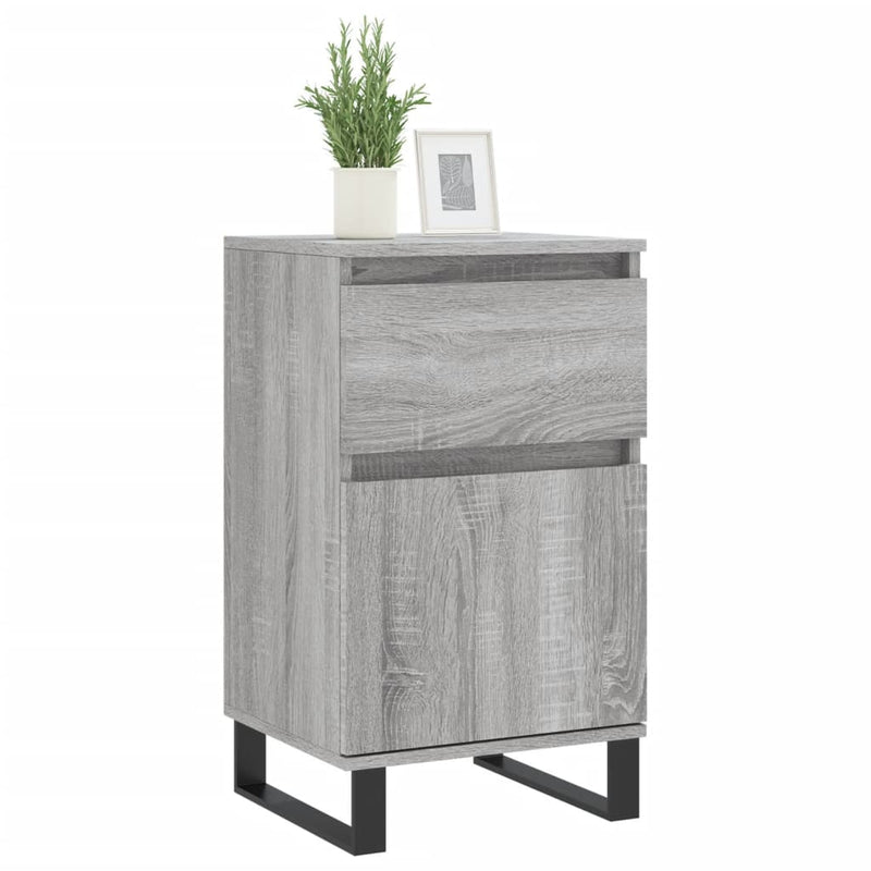 Servante, 2 buc., gri sonoma, 40x35x70 cm, lemn prelucrat