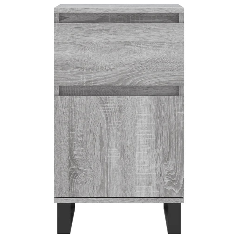 Servante, 2 buc., gri sonoma, 40x35x70 cm, lemn prelucrat